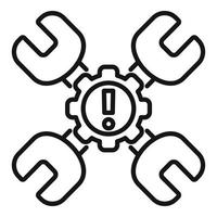 Key solution icon outline vector. Creative problem vector