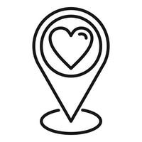 Charity location icon outline vector. Donate help vector