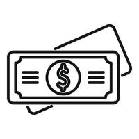 Cash charity icon outline vector. Donate help vector