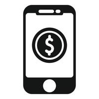 Charitable smartphone icon simple vector. Donate help vector