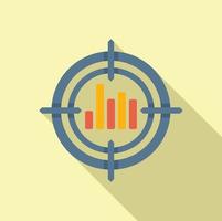 Solution target icon flat vector. Business problem vector