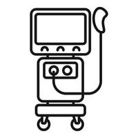 Bed ventilator machine icon outline vector. Medical patient vector