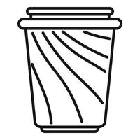 Cocoa milk cream icon outline vector. Chocolate paste vector