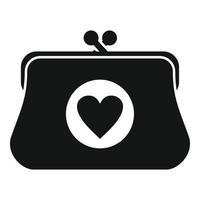 Charitable wallet icon simple vector. Charity help vector