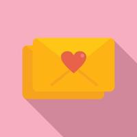 Mail event invitation icon flat vector. Time manager vector