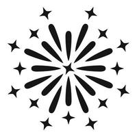 Ribbon firework icon simple vector. Event carnival vector