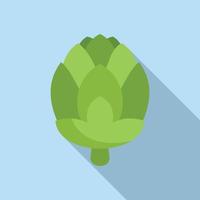 Flower artichoke icon flat vector. Food plant vector