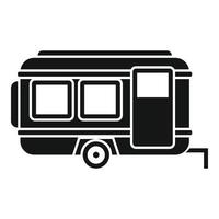 Camper trailer icon simple vector. Auto bus vector