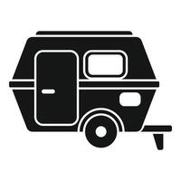 vector simple de icono de autocaravana. autobus caravana