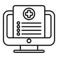 Video internet medicine icon outline vector. Medical care vector