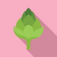 Eat artichoke icon flat vector. Food plant vector