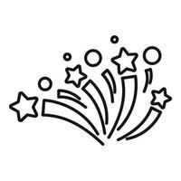 Firework icon outline vector. Carnival event vector