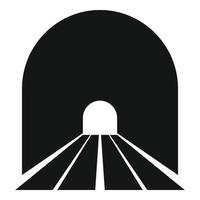 Bridge tunnel icon simple vector. Car road vector