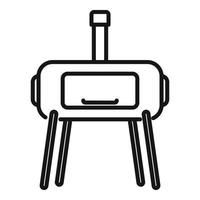 Lunch smokehouse icon outline vector. Bbq grill vector