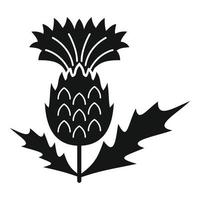 Stem thistle icon simple vector. Flower plant vector
