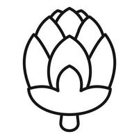 Flower artichoke icon outline vector. Food plant vector