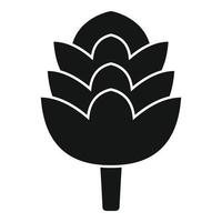 vector simple de icono botánico de alcachofa. planta alimenticia