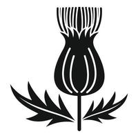 Seed thistle icon simple vector. Stem marian vector