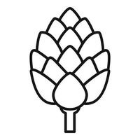 Italian artichoke icon outline vector. Food plant vector