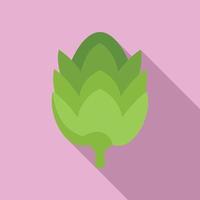 Vegetable artichoke icon flat vector. Food plant vector