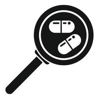 Search medical capsule icon simple vector. Online patient vector