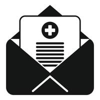 Info medical mail icon simple vector. Online patient vector