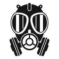 vector simple de icono de máscara de gas de guerra. aire toxico