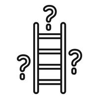 Ladder opportunity icon outline vector. Business man vector