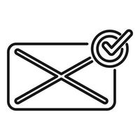 Opportunity mail icon outline vector. Work direction vector