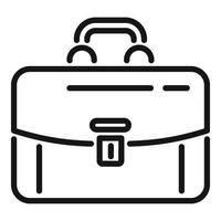 Work briefcase icon outline vector. Case bag vector