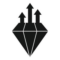 Diamond opportunity icon simple vector. Business success vector