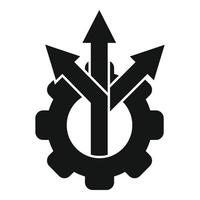 Solution gear icon simple vector. Work team vector