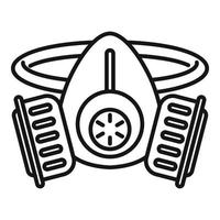 Toxic gas mask icon outline vector. Army air vector