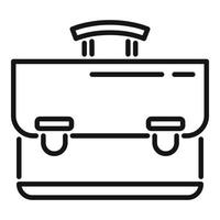 Hand briefcase icon outline vector. Work bag vector