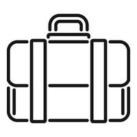 Man briefcase icon outline vector. Work bag vector