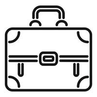 Company briefcase icon outline vector. Work bag vector