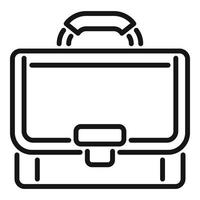 Diplomat briefcase icon outline vector. Work bag vector