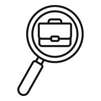 Search job icon outline vector. Business computer vector