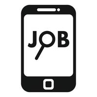 Phone job search icon simple vector. Online computer vector