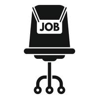 Job place chair icon simple vector. Online employment vector