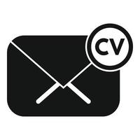 Cv mail icon simple vector. Internet people vector