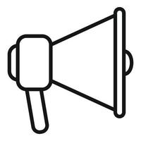 Megaphone icon outline vector. Information message vector