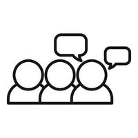 Communication group icon outline vector. Social web vector