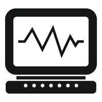 Heart rate control icon simple vector. Room center vector