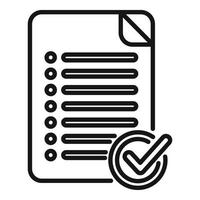 Paper control icon outline vector. Screen work vector