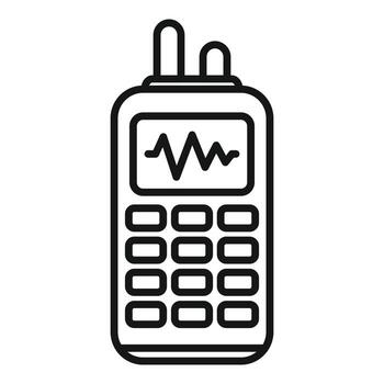 vector de contorno de icono de walkie talkie. control de negocios