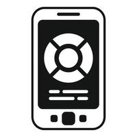 vector simple del icono de control remoto del teléfono. servidor de trabajo