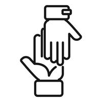 Credibility hands icon outline vector. Customer trust vector