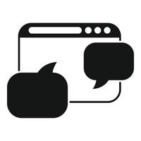 Web chat icon simple vector. Online information vector