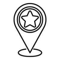 Review location icon outline vector. Customer trust vector